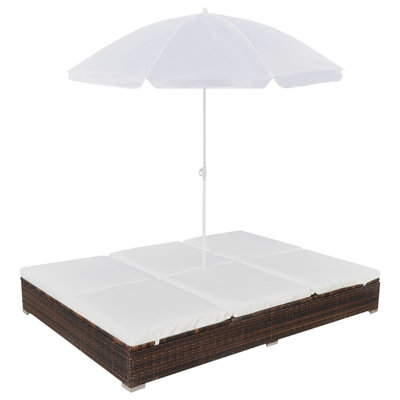 40" Long Single chaise with Cushions by Red Barrel Studio