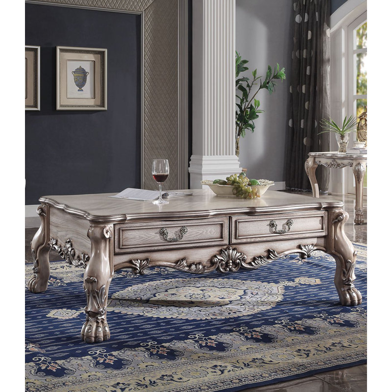 Table basse, blanc os rétro
