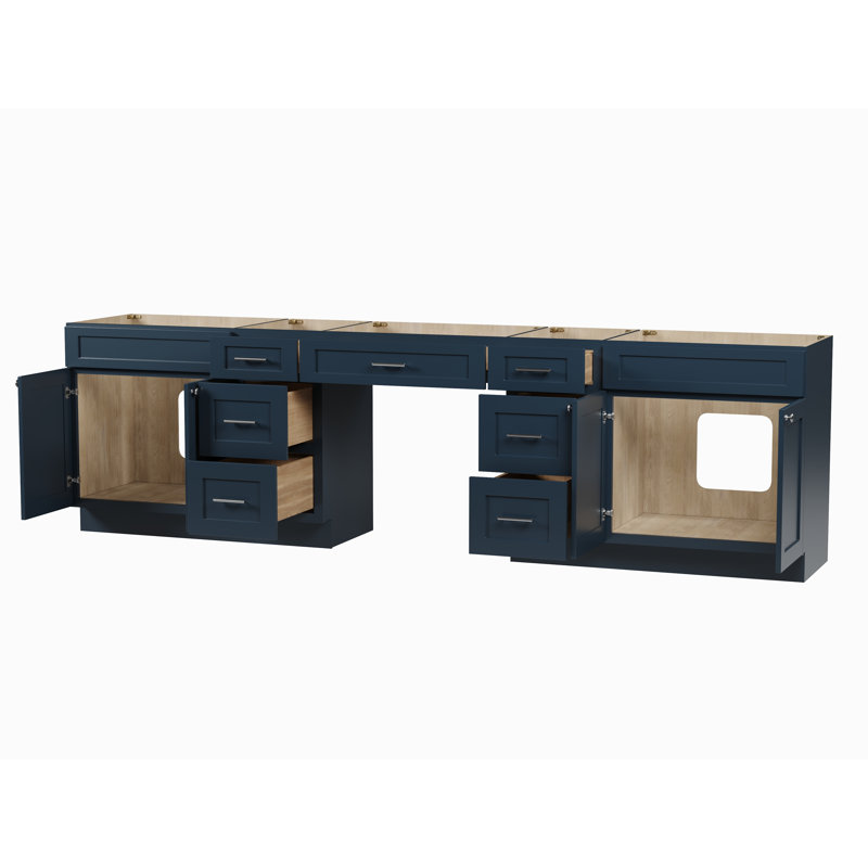 Base de meuble-lavabo double 120 po seulement, Bleu