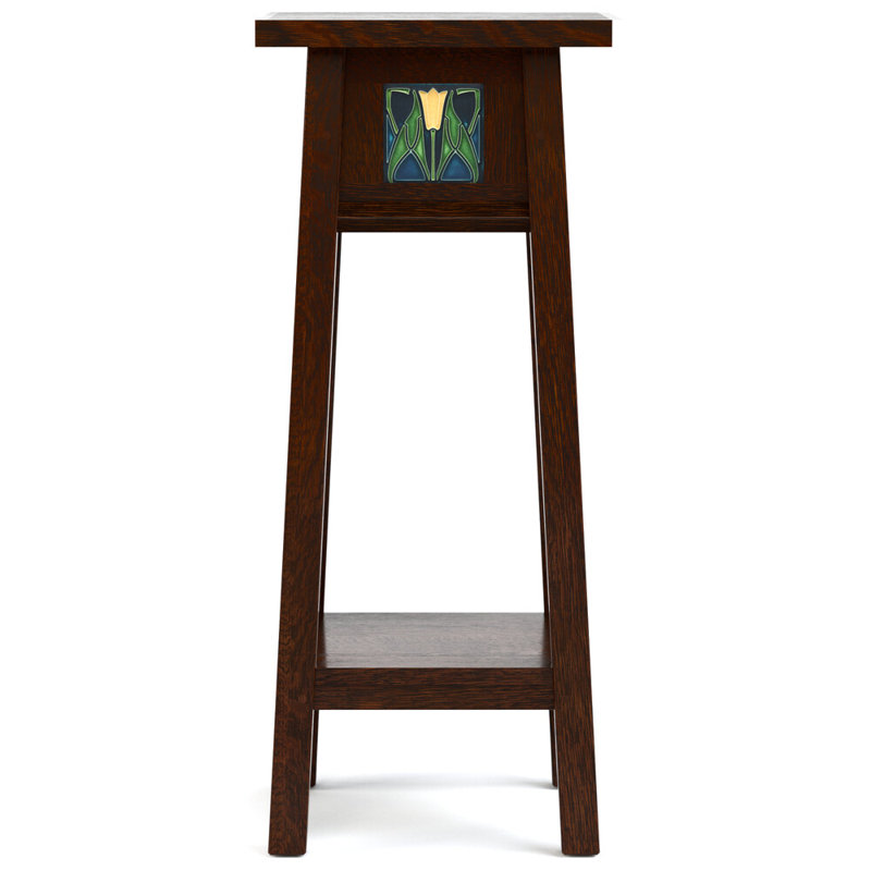 Solid Wood End Table, 30" H x 12.5" W x 12.5" D