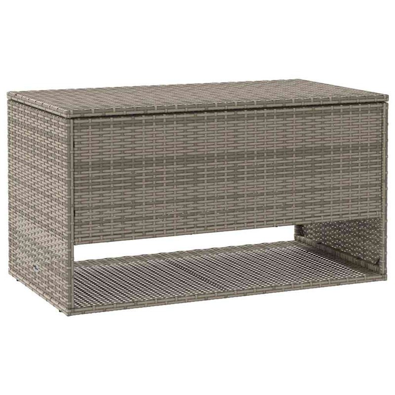 Rotin PE gris Vidaxl, acier thermolaqué, polyester, Gris, H 21,9 po x l 39,4 po x P 21,7 po
