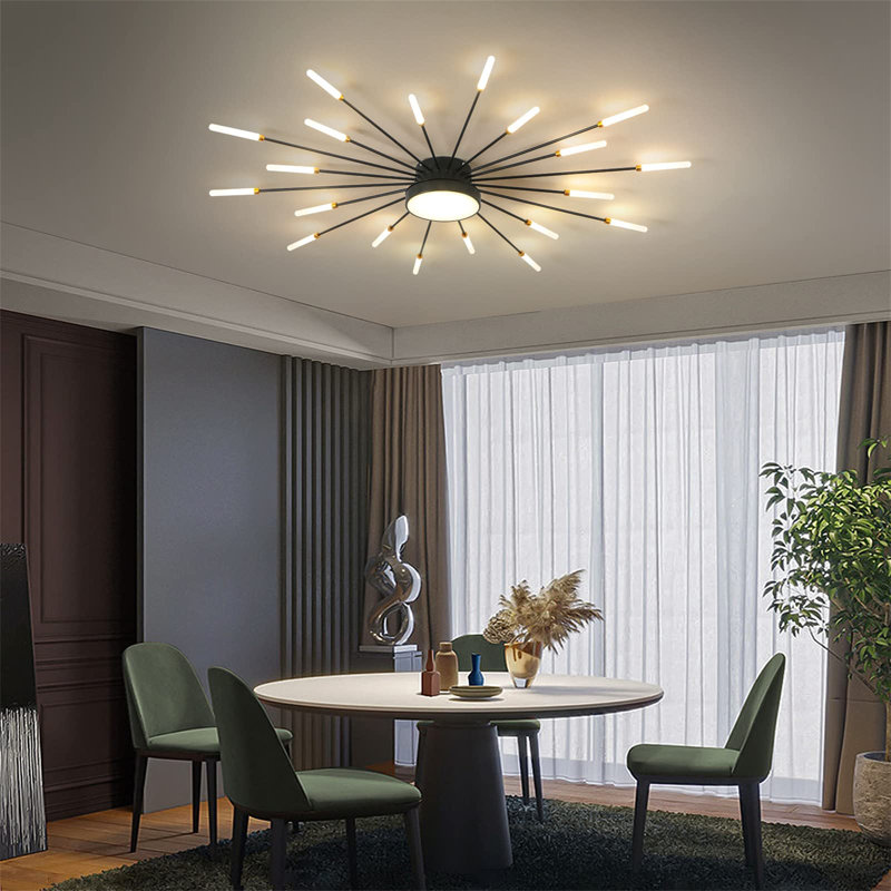 URBNLIVING LED Flush Mount, Black