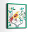 WhittyBird III - reproduction encadrée de qualité supérieure - prête à être accrochée - aucun clou requis - aucun clou requis-227815665-227815663