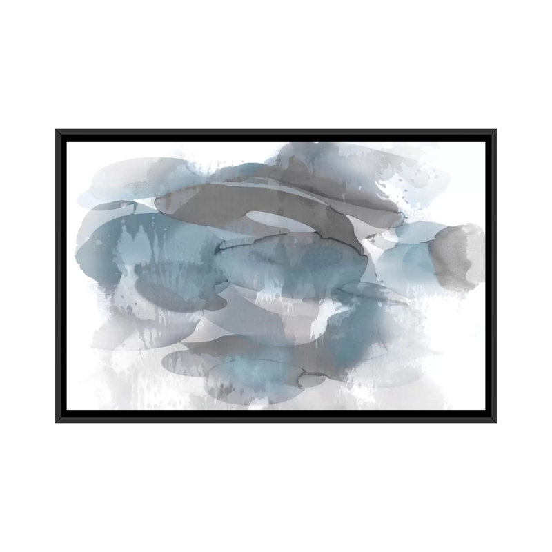 «Flow I», impression sur toile, H 18 po x l 26 po x P 1,5 po, Toile avec cadre noir, Pas de tapis