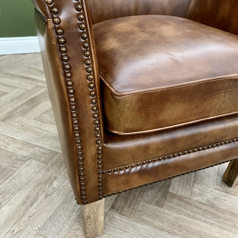 Banas Upholstered Armchair, Brown