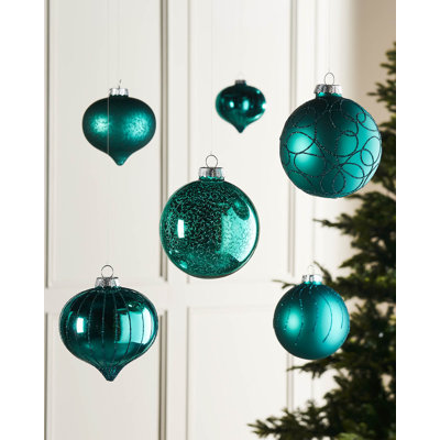 10.8cm Solid Colour Glass Ball Ornament