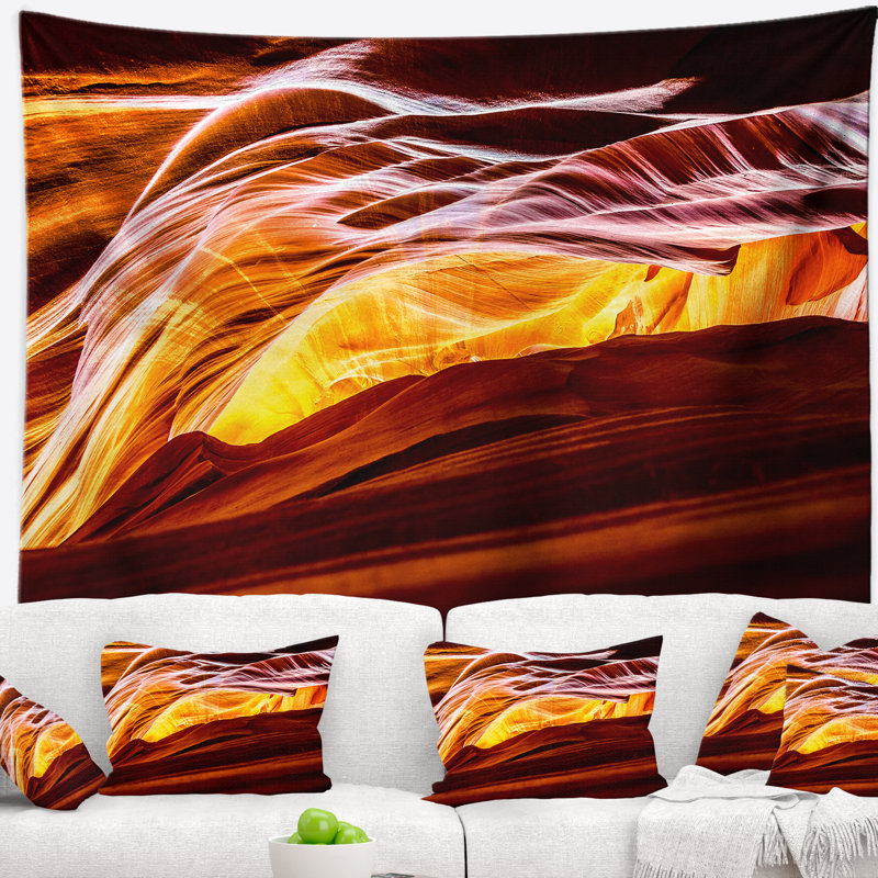 Paysage jaune avec tapisserie Antelope Canyon, H 32 po x l 39 po