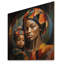 Orange orange, mère et enfant «Bond I» - reproduction d'art africain sur bois-911077768