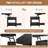 Lift Top Coffee Table with Hidden Storage & Drawers, 3-in-1 Convertible Multi-Functional Center Table for Living Room, Small Space, Home Office & Dining-1285021542