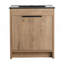 Armoire de salle de bain autoportante 30 po avec lavabo et 2 portes d'armoire à fermeture en douceur ((KD-PACKING), LPB02430IMO-BL9075BK-504768234-504768237