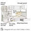 Lit superposé simple au-dessus d'un lit simple avec tiroirs Ahmia Kids-2075229485