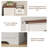 8-Drawer Dresser 52"W Double Dresser With Walnut Brown Top Panel