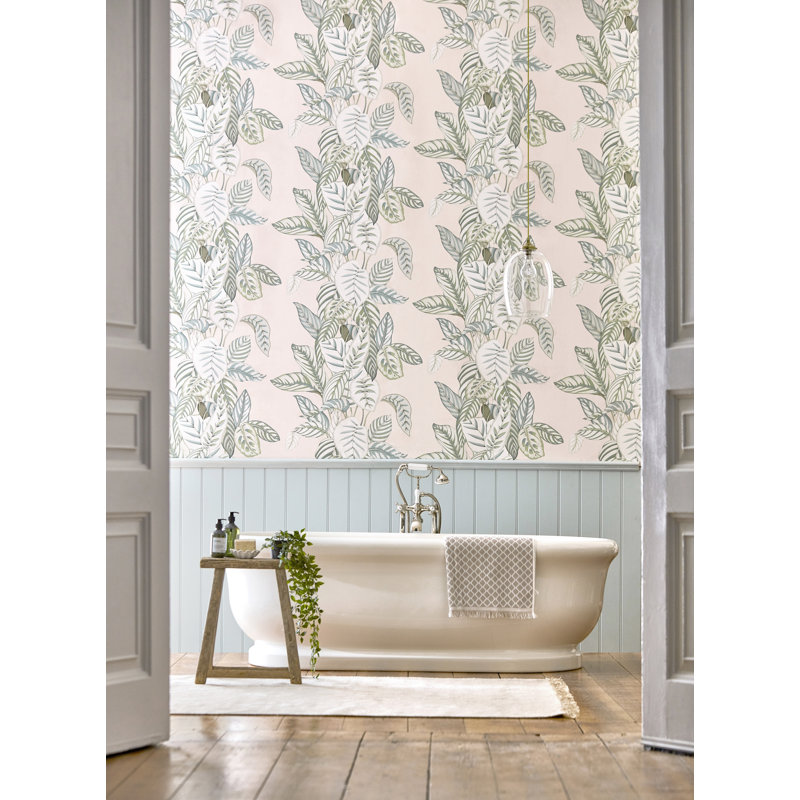 Calathea Wallpaper, Orchid/Eucalyptus