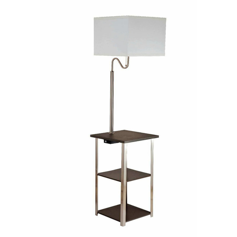 Lampe de table sur pied 58 po avec prise USB et prise Claudearl