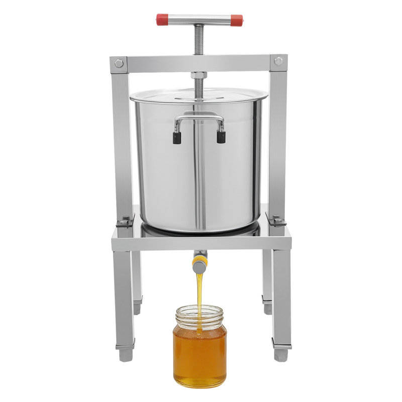 Daveen Stainless Steel Manual Honey Extractor Farms Beehives Food Factories, Silver