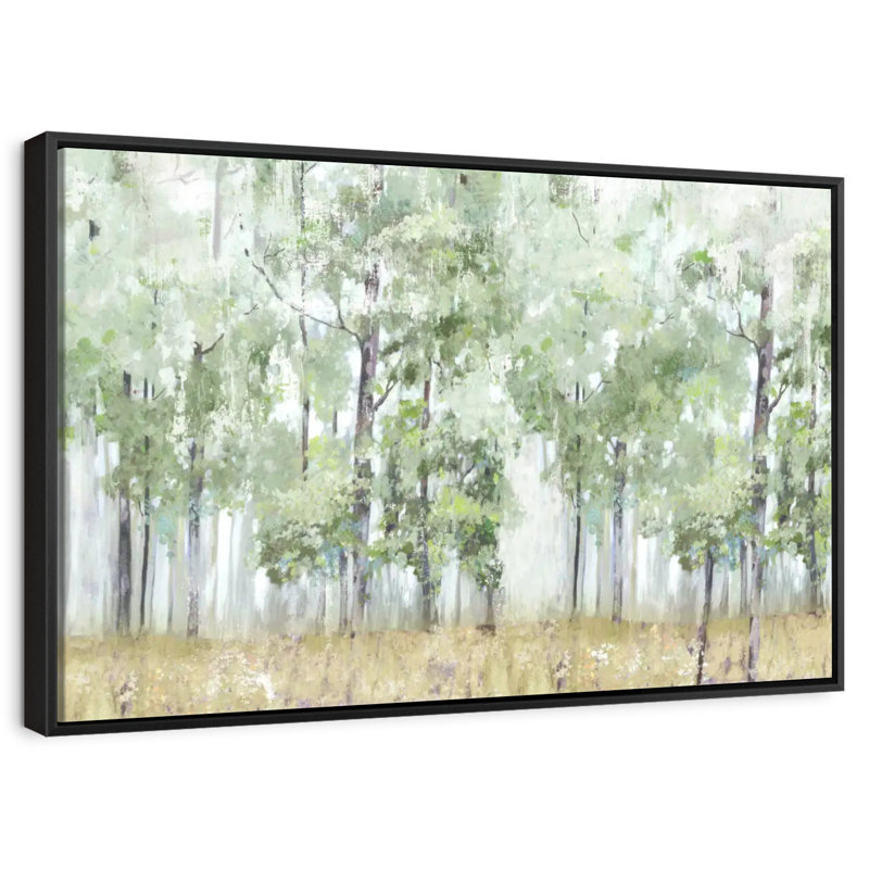Into The Forest Light, 25 po x 17 po, Cadre flottant noir