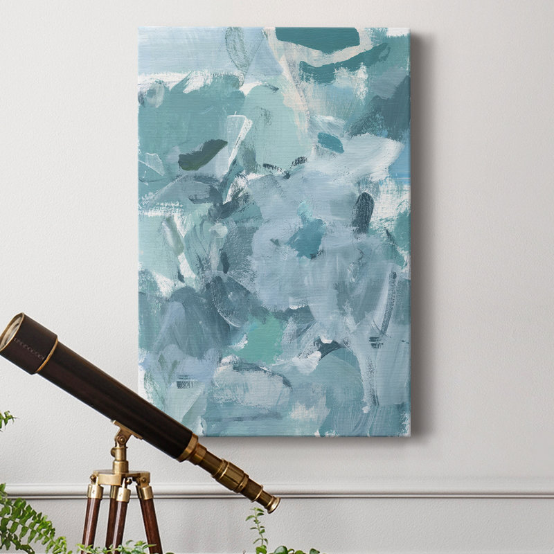 Soft Teal I - Wrapped Canvas Print, 12" H x 8" W x 1" D