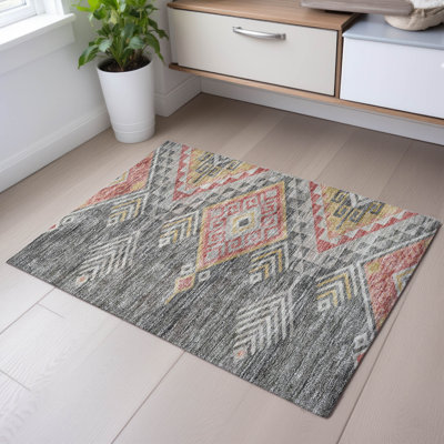 Premium Machine Washable Wayne AMF1091 Global Rug