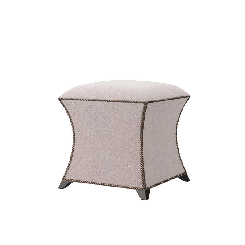 Hayes Upholstered Ottoman, Espresso, Oyster Shell (Performance fabric) 1359-93
