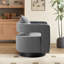 Fauteuil demi-tonneau moderne pivotant avec dossier ouvert-652721344