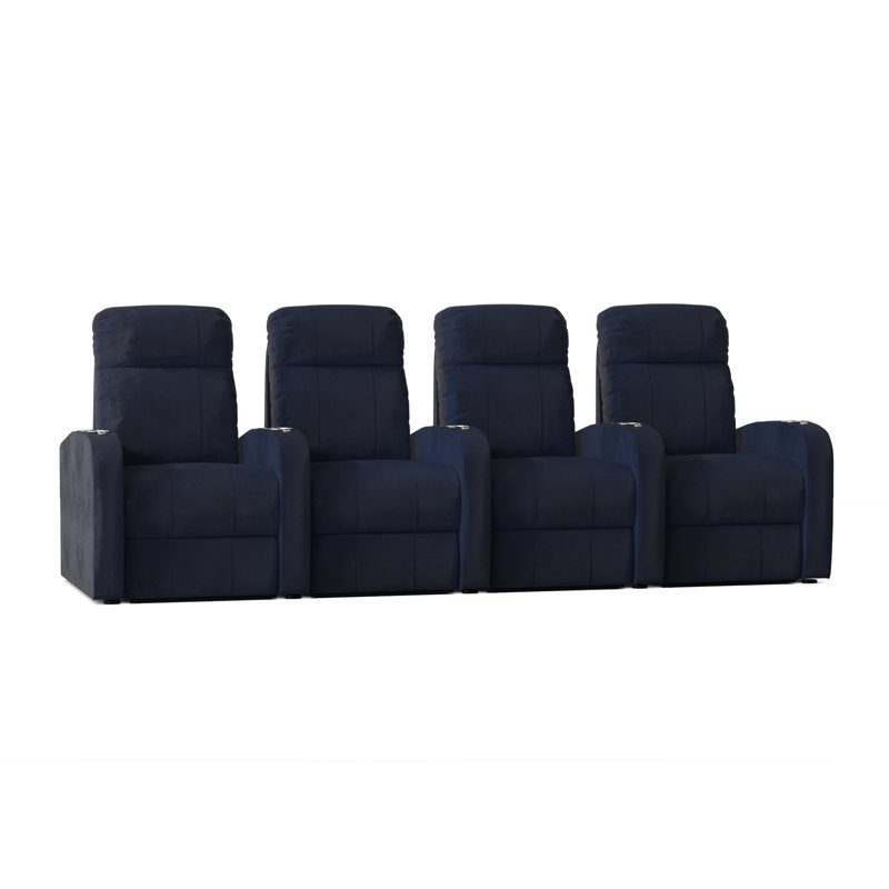 Rangée de sièges de cinéma maison (rangée de 4), Océan Smartsuede, Électrique