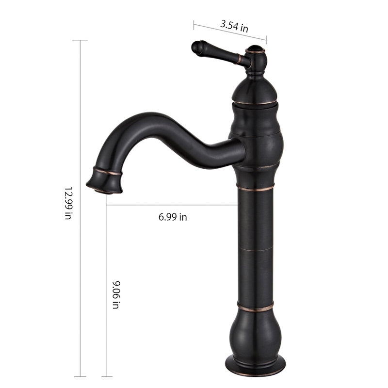 Single-handle Bathroom Faucet with Drain Assembly, Oil rubbed bronze