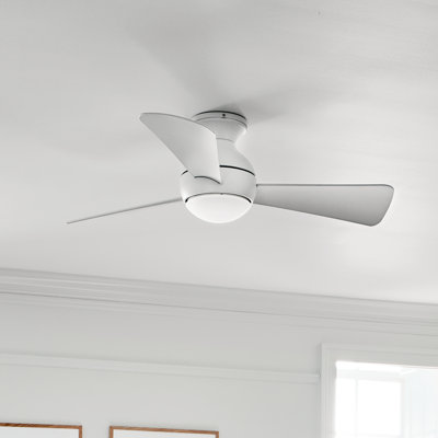 Sola 44" Matte White LED Ceiling Fan