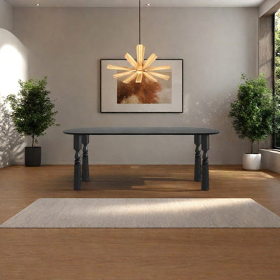 Elegant vintage ash wood dining table