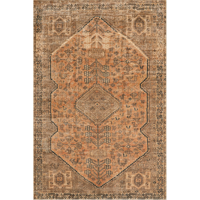 Daphine Medallion Washable Area Rug, Rectangle 4' x 6'