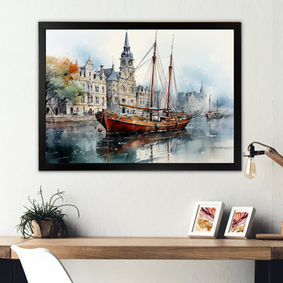 French French Brest Port sur impression sur toile