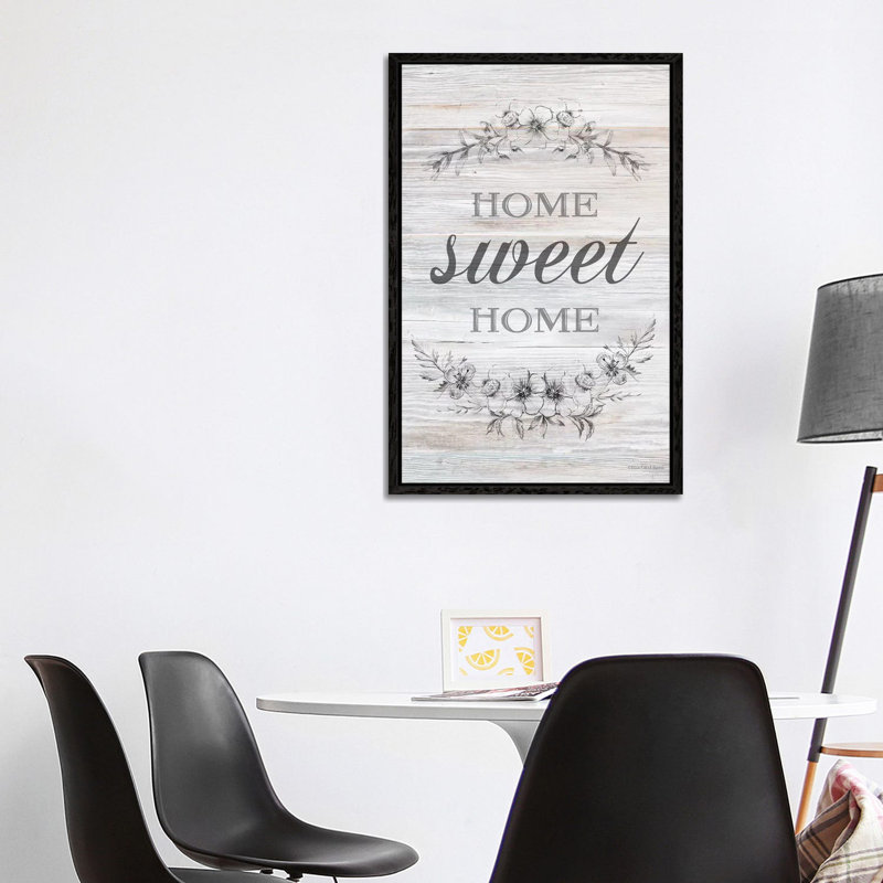 Home Sweet Home by Bluebird Barn - Print on Canvas, Black Framed, 101.6 cm H x 66.04 cm W