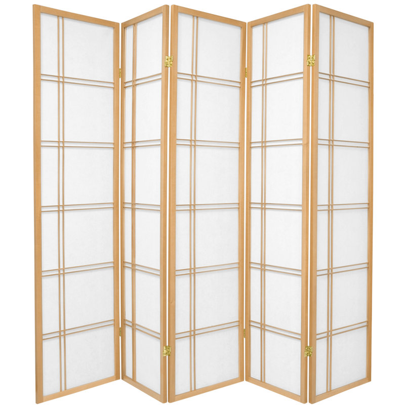 Cloison en papier de riz pliable Keitez, 5, Naturel