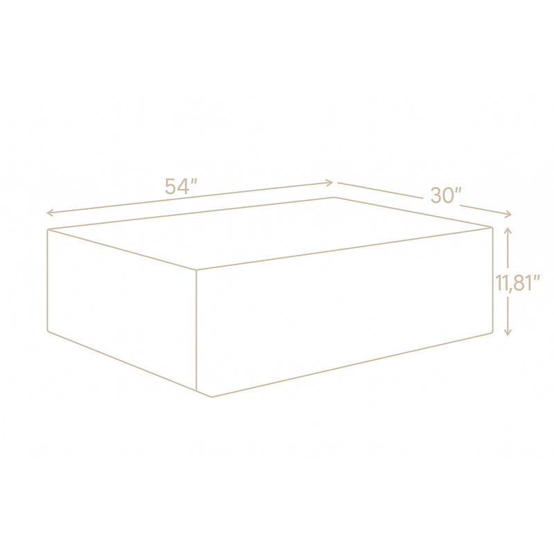 Table basse en marbre véritable - Rêve bleu, très grand 54 po