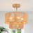 Kingstown 2-tier Rattan Semi-flush Mount Ceiling Light-1433103508