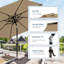 Parasol de marché 11 pi avec base et bouton poussoir inclinable 11 pi-108840644