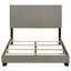 Lit tapissier double à panneau Efram Taupe-345715908