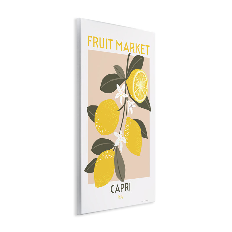 "Fruit Market", branche de citron, art mural par Reinders, H 15 po x l 10 po