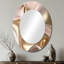 Subtil sophistication en rose exquis et or VI - miroir à encre liquide, miroir mural décoratif moderne, impression d'art en métal-121499448-121499449