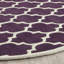 Tapis mauve / ivoire en laine Carolene-574831179