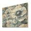 Euphoria bleu et gris coquelicots - Art mural en bois sur bois de pin naturel-101401865