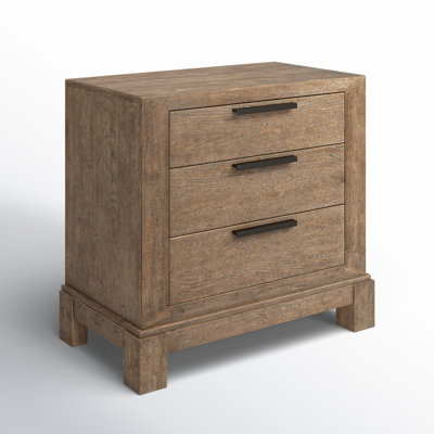 Kaziyah 30'' W Solid Wood Nightstand