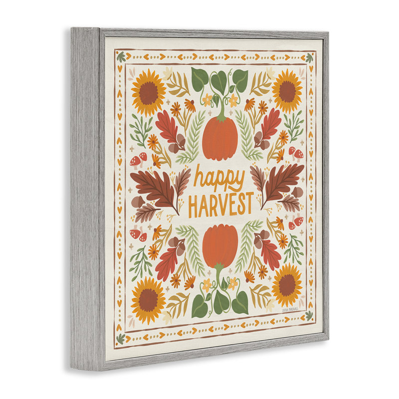 «Happy Harvest», estampe numérique par Laura Marshall, Estampe numérique Farmhouse, H 12 po x l 12 po