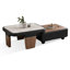 Ensemble de tables basses carrées gigognes noires