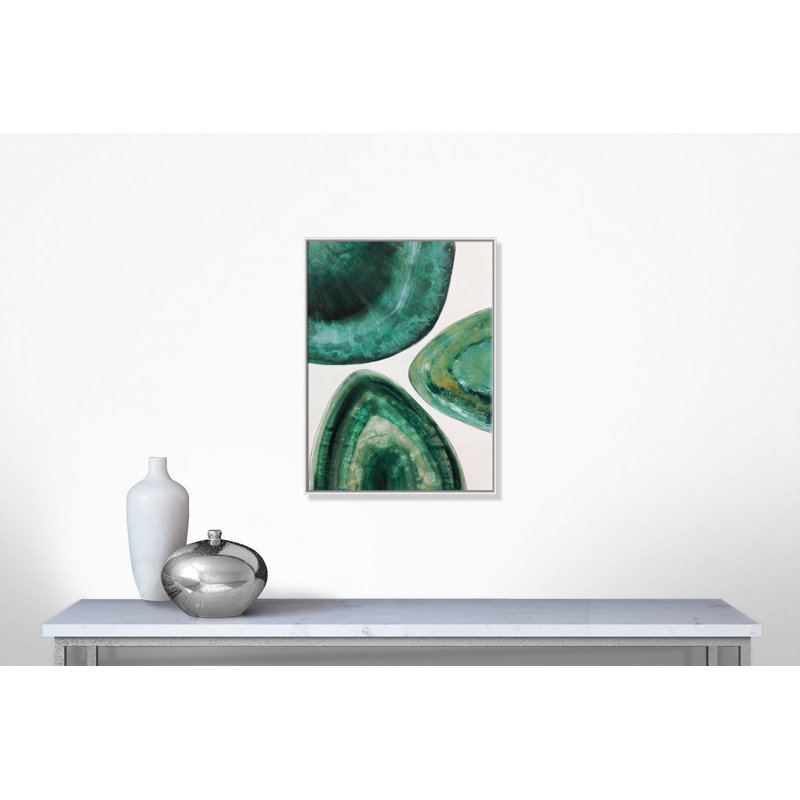 This Stunning Abstract Agate Image - Floater Frame, reproduction d'art sur toile, Cadre blanc, H 40 po x l 30 po x P 2 po