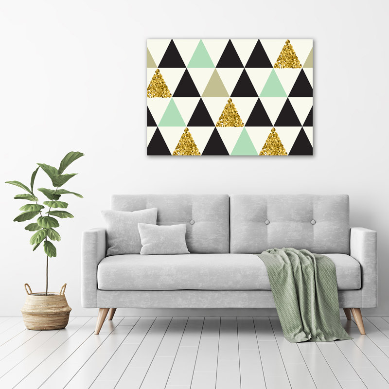 Colorful Triangles - Wrapped Canvas Print