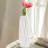 9.5"h  White Ceramic Vases 4 Pack
