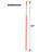 72" Reflective Fibreglass Driveway Markers, Orange High-Visibility Snow Stakes