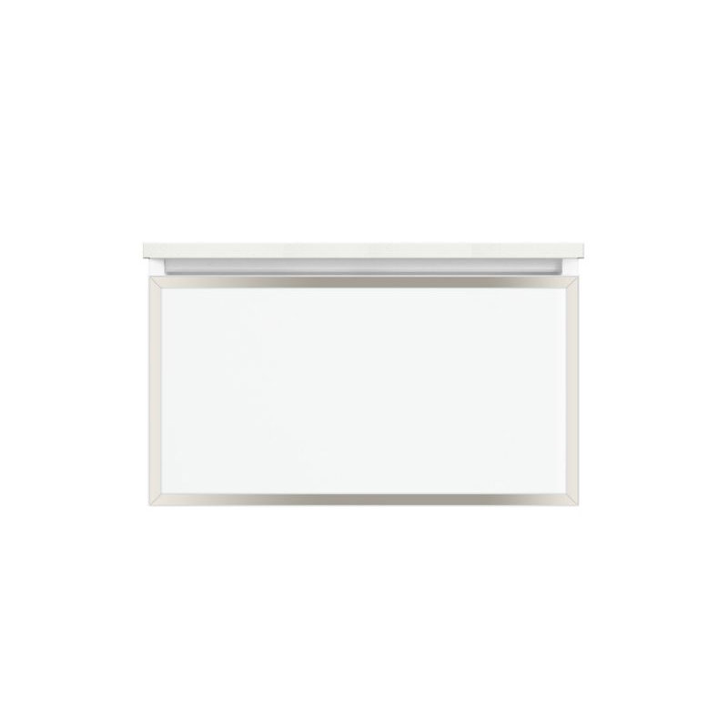 Base de meuble-lavabo simple avec cadre 30 po Profile, Tiroir complet, Oui, Noir/nickel poli