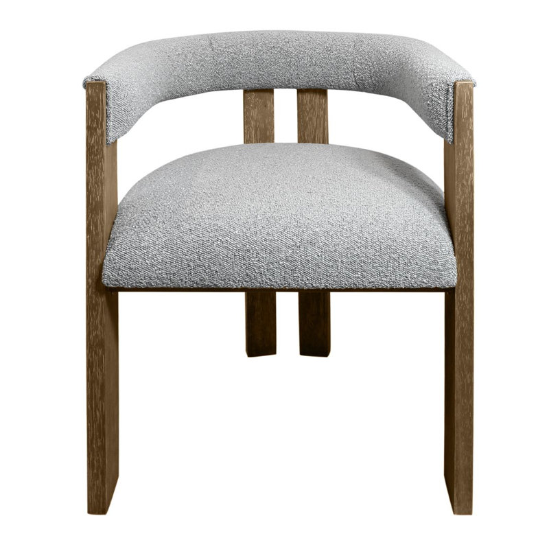 Jaden 42" Dining Table With 4 Silver Trish Chairs, Gray