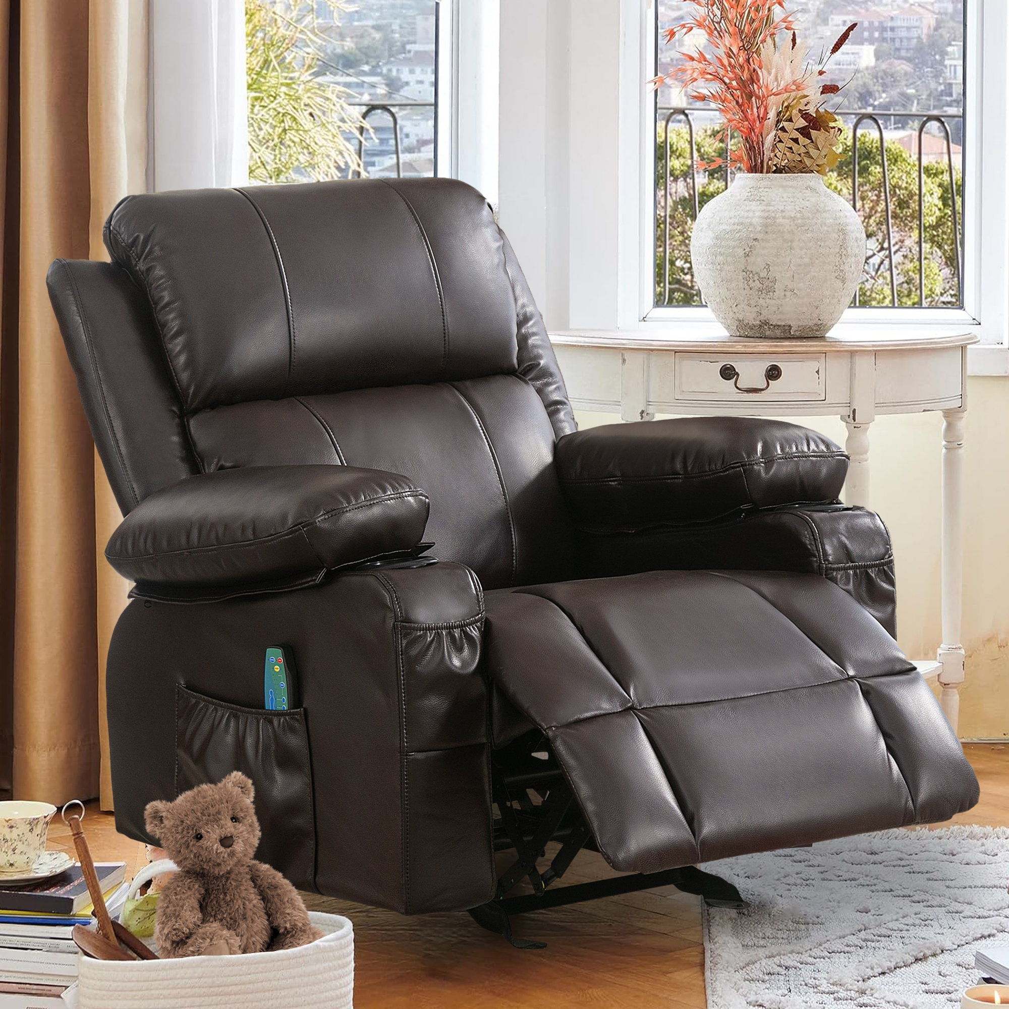 Circular recliner store chair